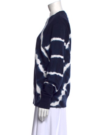 Tory Burch Tie-Dye Print Crew Neck Sweater