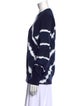 Tory Burch Tie-Dye Print Crew Neck Sweater