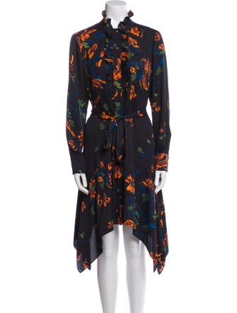 Tory Burch Floral Print Knee-Length Dress