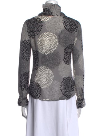 Tory Burch Silk Printed Button-Up Top