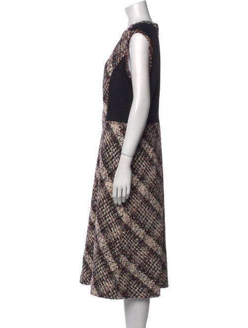 Tory Burch Plaid Print Midi Length Dress