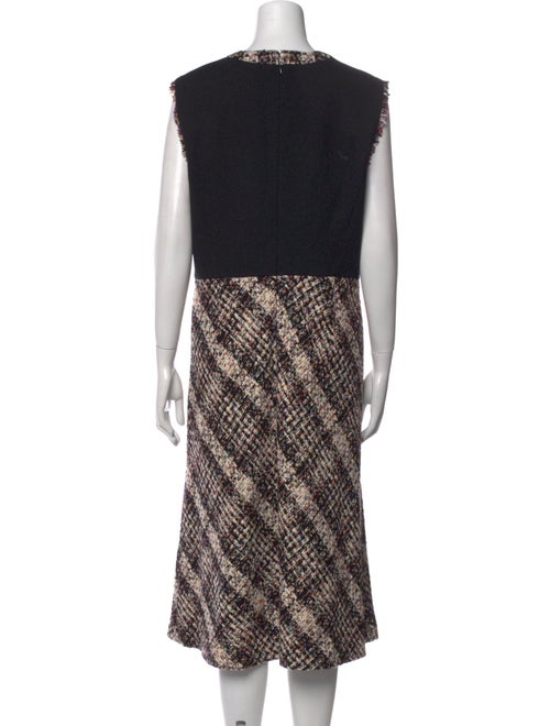 Tory Burch Plaid Print Midi Length Dress