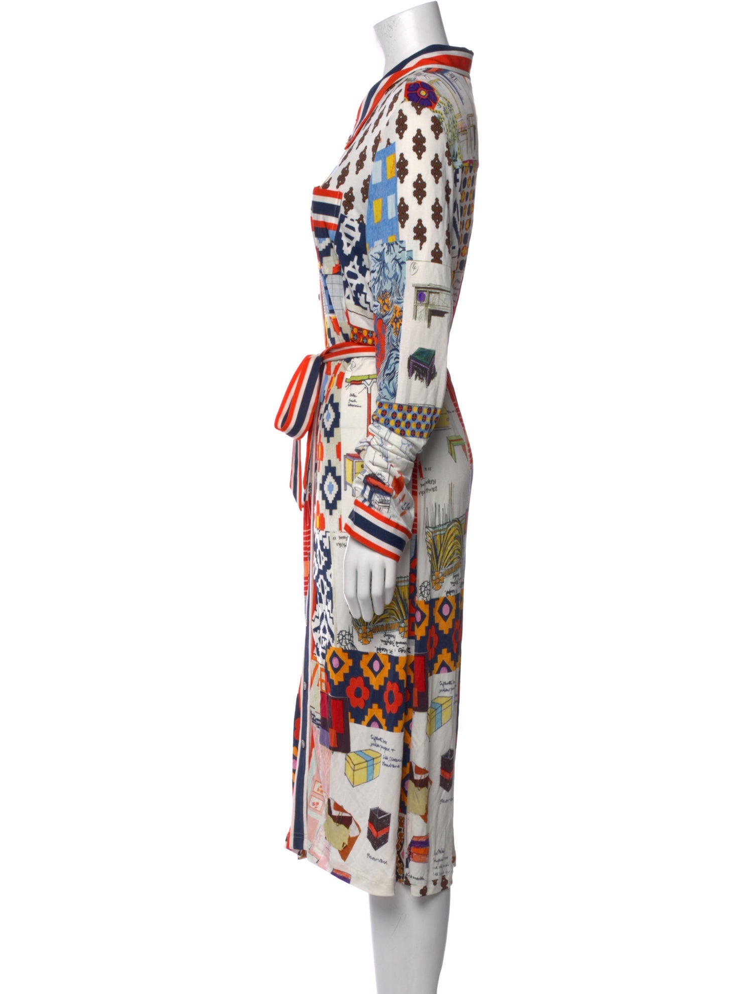 Tory Burch Printed Midi Length Dress