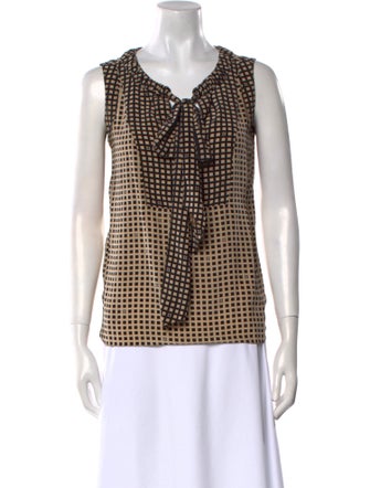 Tory Burch Printed V-Neck Top