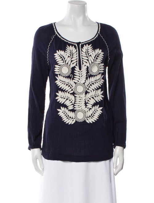 Tory Burch Printed Scoop Neck Sweatshirt