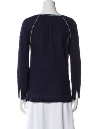 Tory Burch Printed Scoop Neck Sweatshirt
