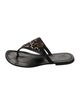 Tory Burch Leather Animal Print Slides