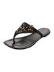Tory Burch Leather Animal Print Slides