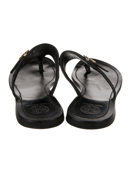 Tory Burch Leather Animal Print Slides