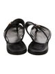 Tory Burch Leather Animal Print Slides