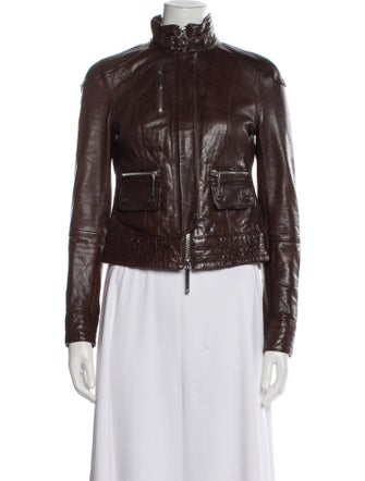 Tory Burch Leather Biker Jacket