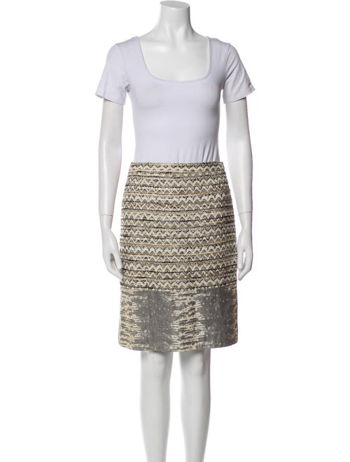 Tory Burch Tweed Pattern Crystal Embellishments Skirt Set