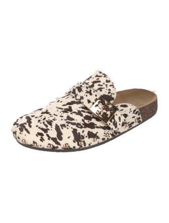 Tory Burch Ponyhair Animal Print Mules