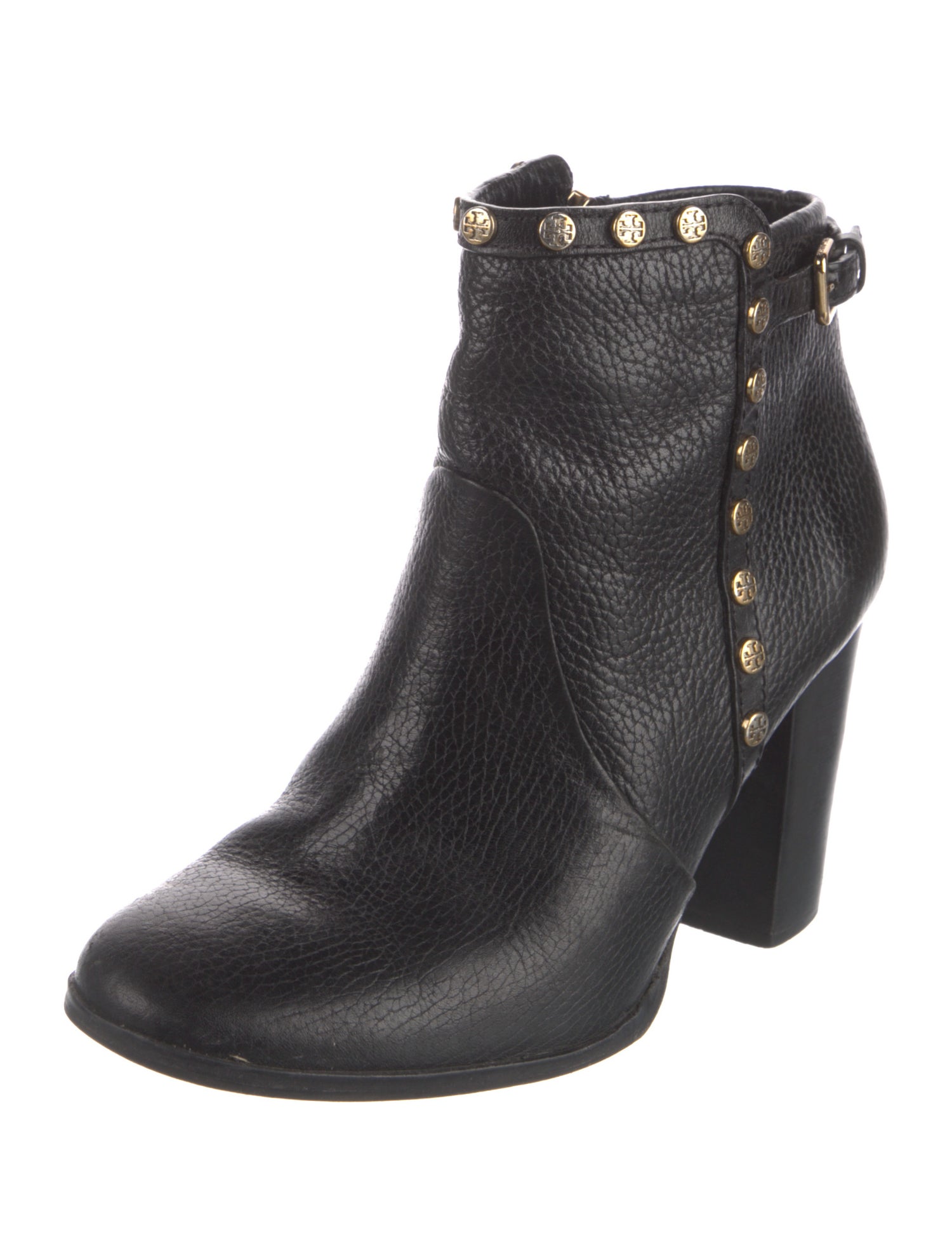 Tory Burch Leather Studded Accents Boots
