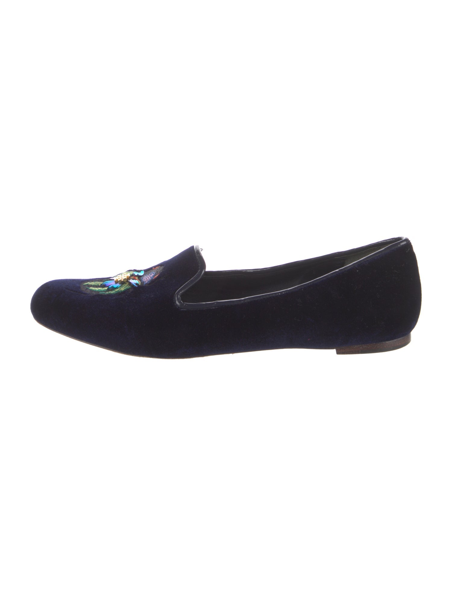 Tory Burch Velvet Sequin Embellishments Loafers
