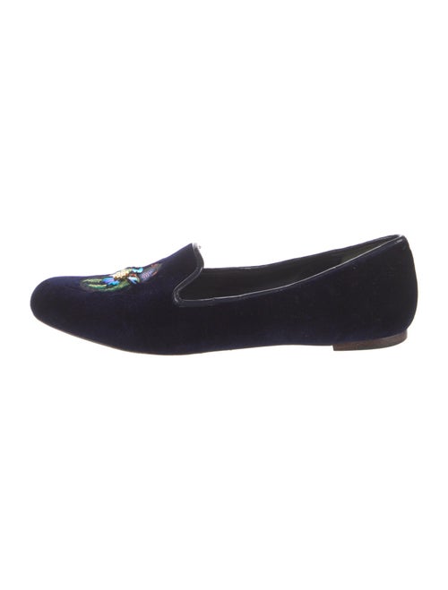 Tory Burch Velvet Sequin Embellishments Loafers