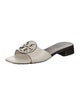 Tory Burch Leather Graphic Print Slides