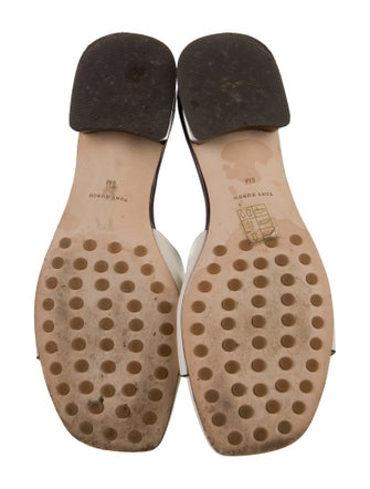 Tory Burch Leather Graphic Print Slides