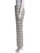 Tory Burch Plaid Print Straight Leg Pants