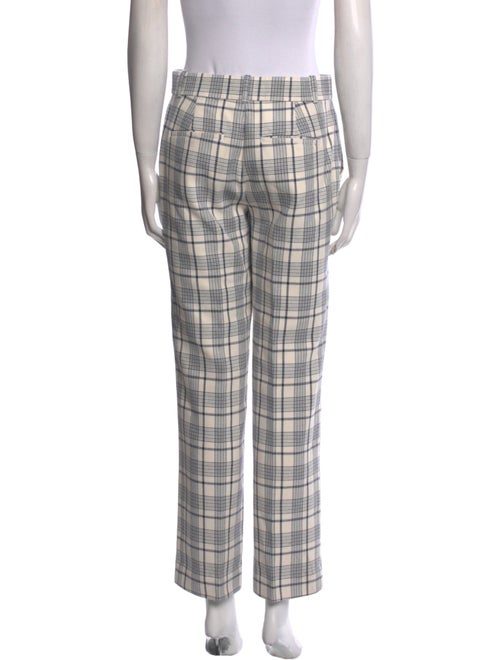 Tory Burch Plaid Print Straight Leg Pants