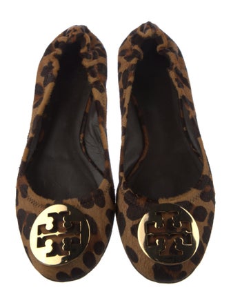 Tory Burch Ponyhair Animal Print Ballet Flats