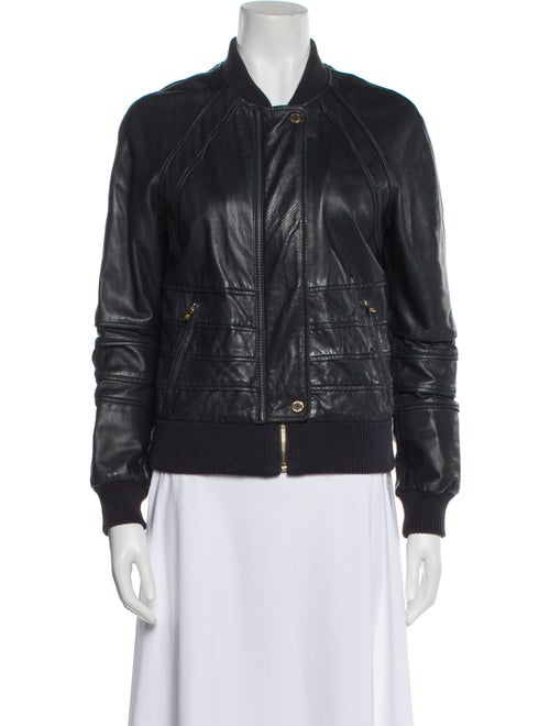 Tory Burch Leather Bomber Jacket