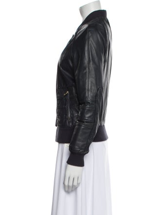 Tory Burch Leather Bomber Jacket