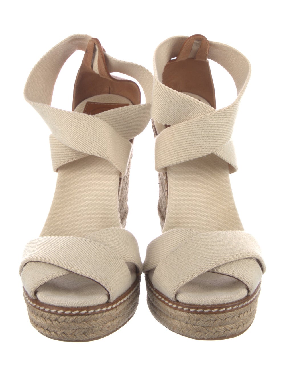 Tory Burch Canvas Espadrilles Neutrals Platform - image 3