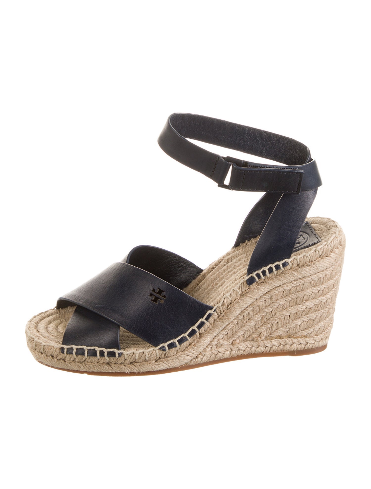 Tory Burch Leather Whipstitch Trim Slingback Pumps