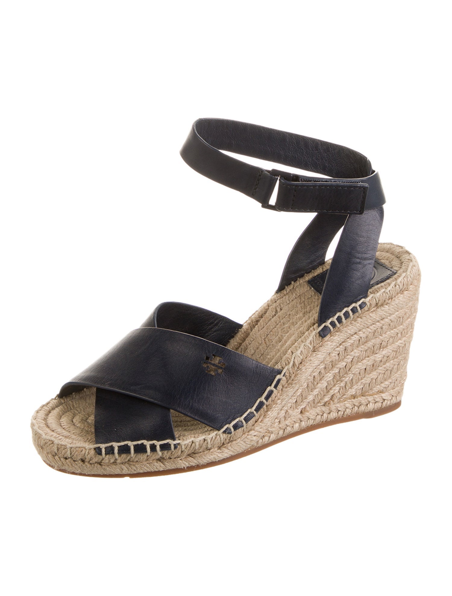 Tory Burch Leather Whipstitch Trim Slingback Pumps