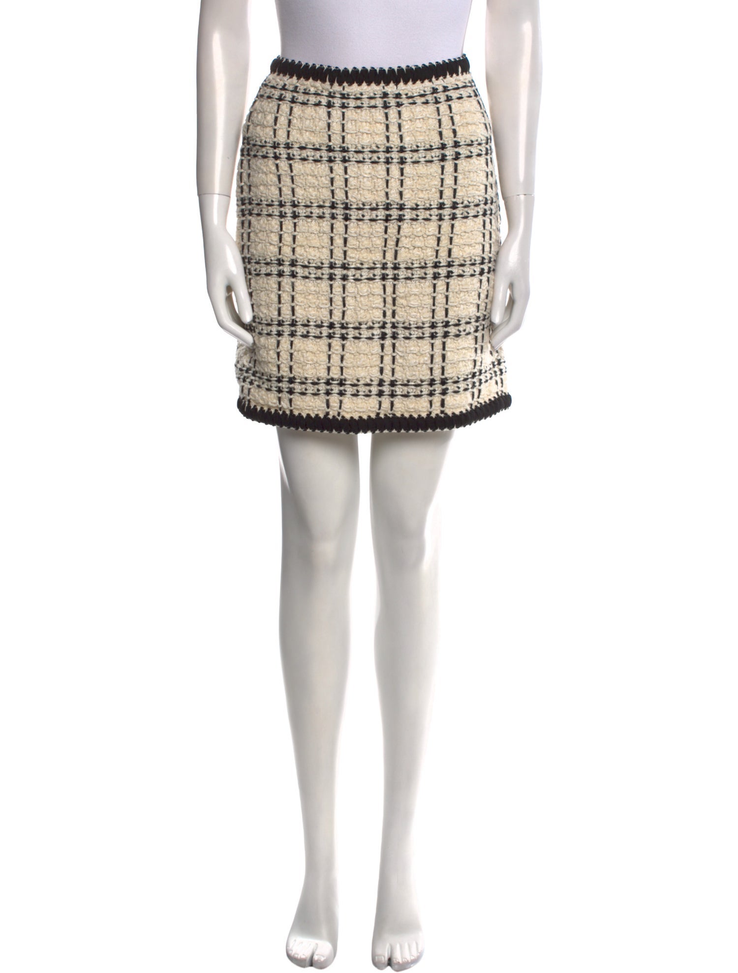 Tory Burch Plaid Print Mini Skirt