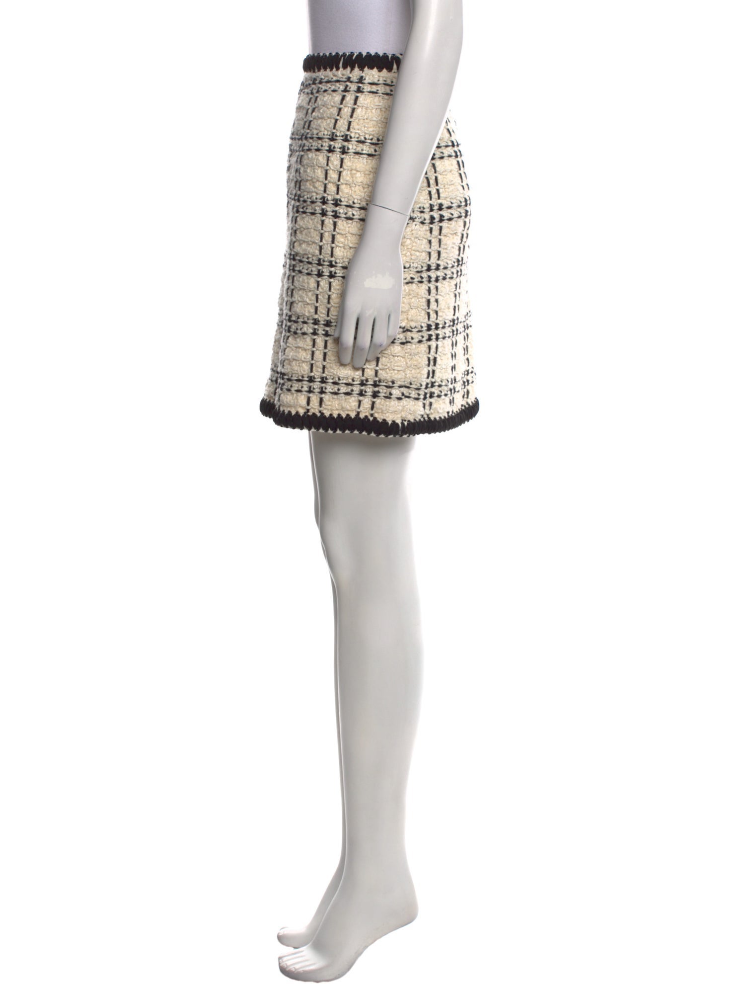 Tory Burch Plaid Print Mini Skirt