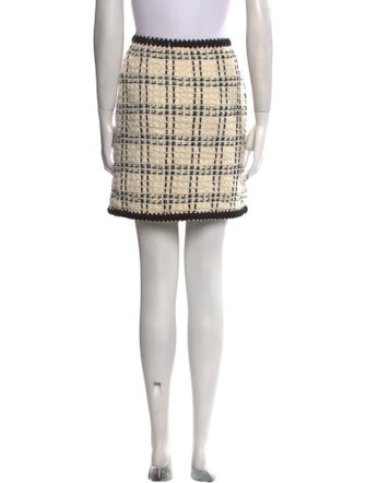 Tory Burch Plaid Print Mini Skirt