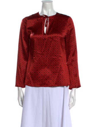 Tory Burch Silk Printed Blouse