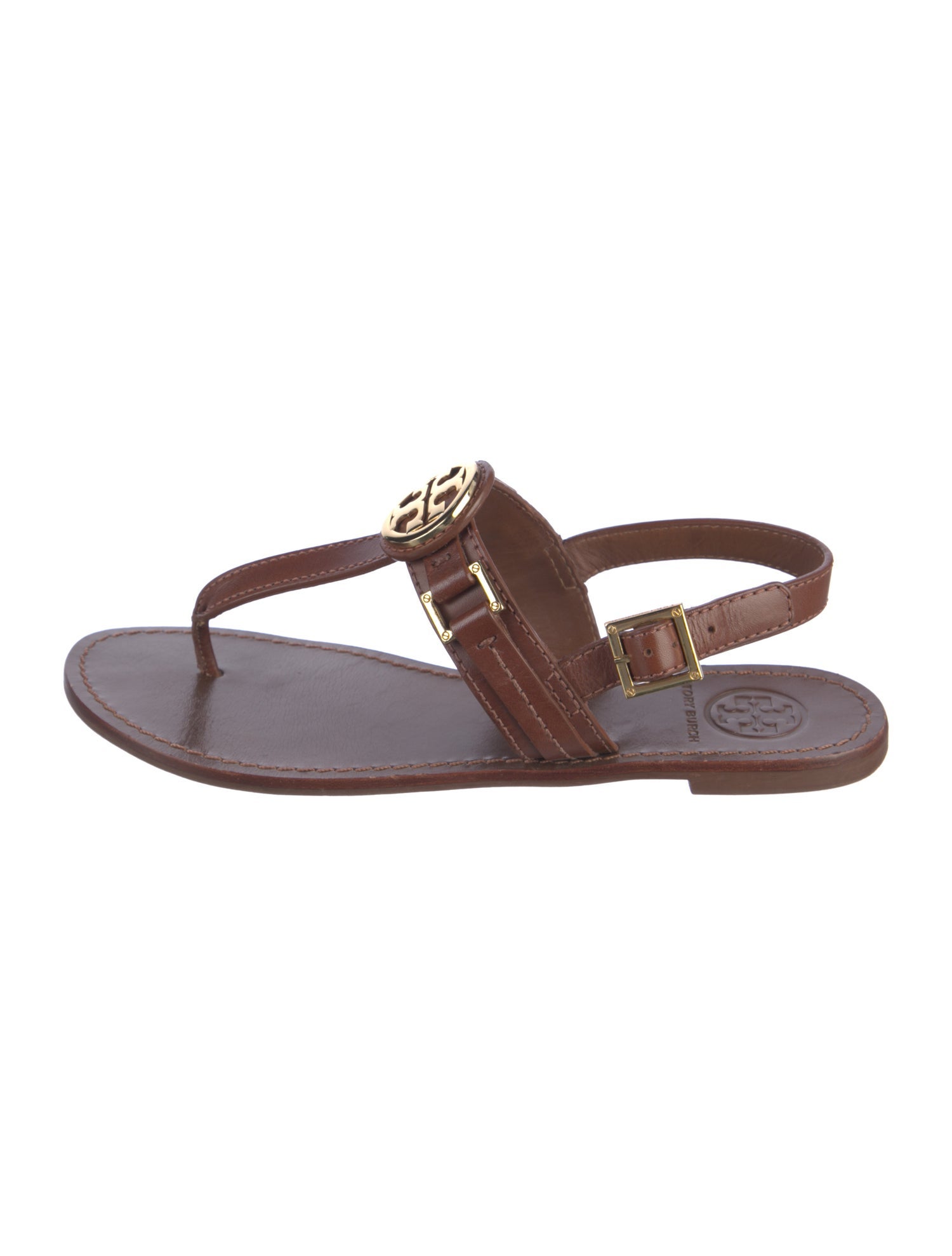 Tory Burch Leather T-Strap Sandals