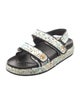 Tory Burch Floral Print Sequin Embellishments Espadrilles
