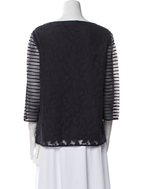 Tory Burch Striped Square Neckline Blouse