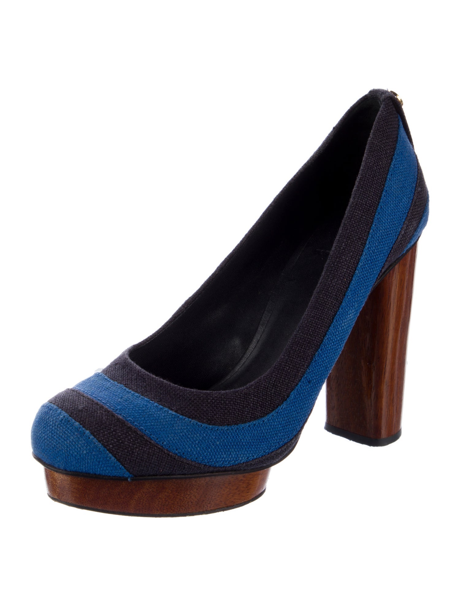 Tory Burch Canvas Striped Pumps