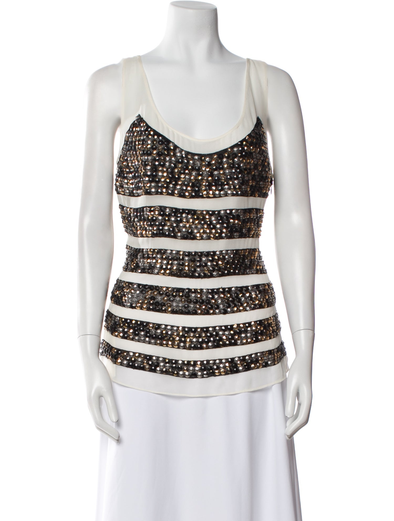 Tory Burch Silk Striped Top w/ Tags