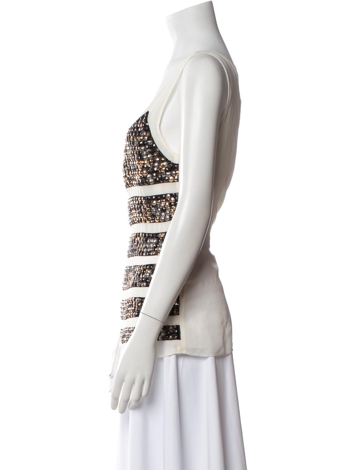 Tory Burch Silk Striped Top w/ Tags