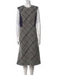 Tory Burch Plaid Print Midi Length Dress