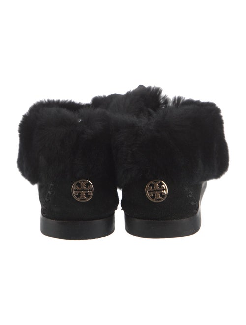 Tory Burch Suede Fur Trim Oxfords