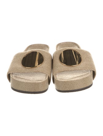 Tory Burch Leather Studded Accents Slides