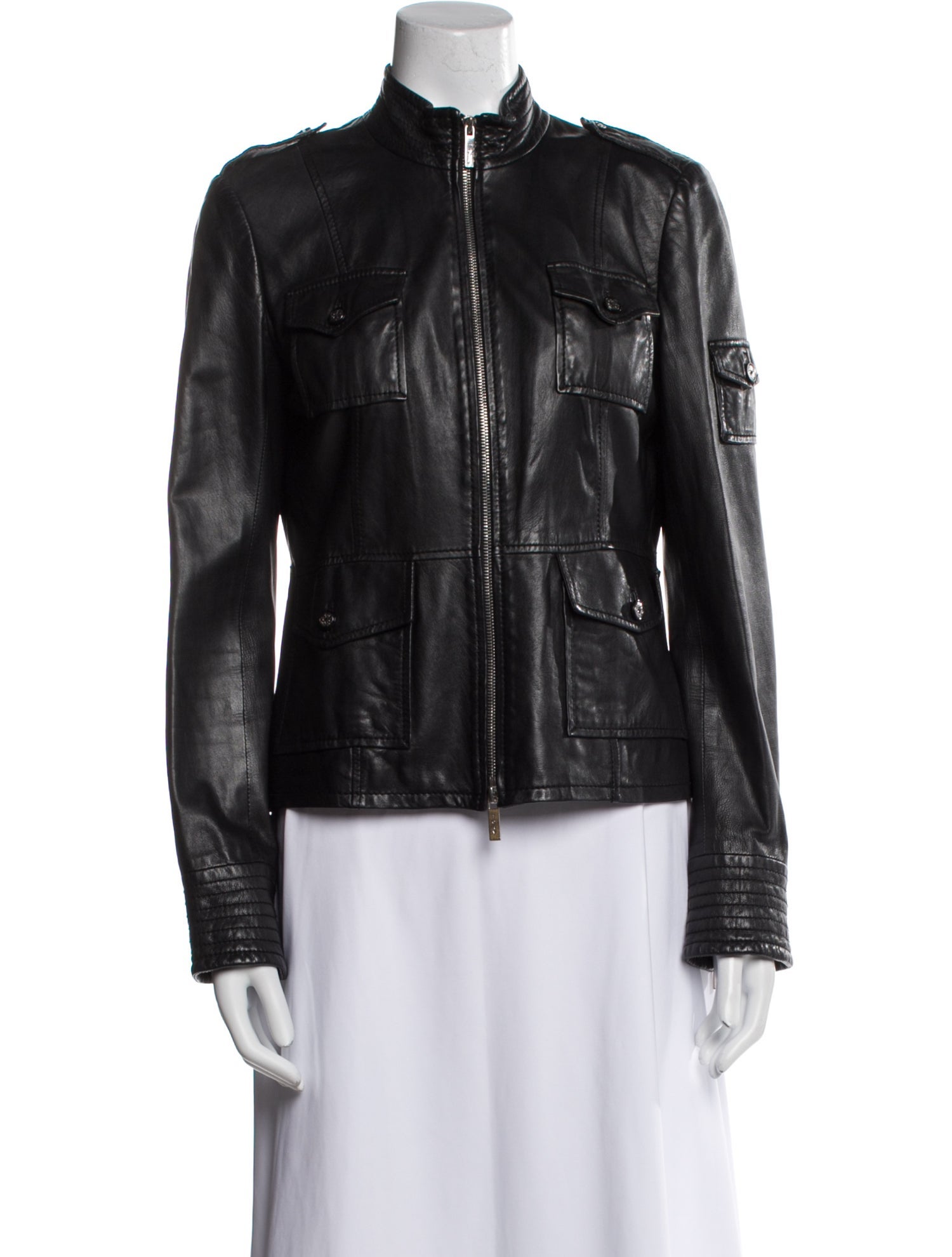 Tory Burch Leather Biker Jacket