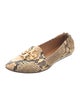 Tory Burch Embossed Leather Animal Print Loafers