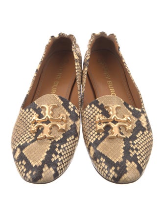 Tory Burch Embossed Leather Animal Print Loafers