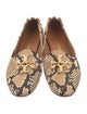Tory Burch Embossed Leather Animal Print Loafers