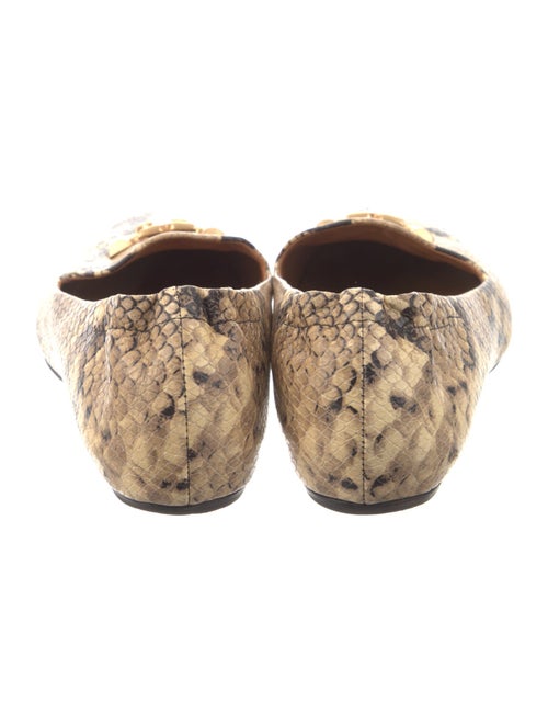 Tory Burch Embossed Leather Animal Print Loafers