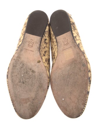 Tory Burch Embossed Leather Animal Print Loafers