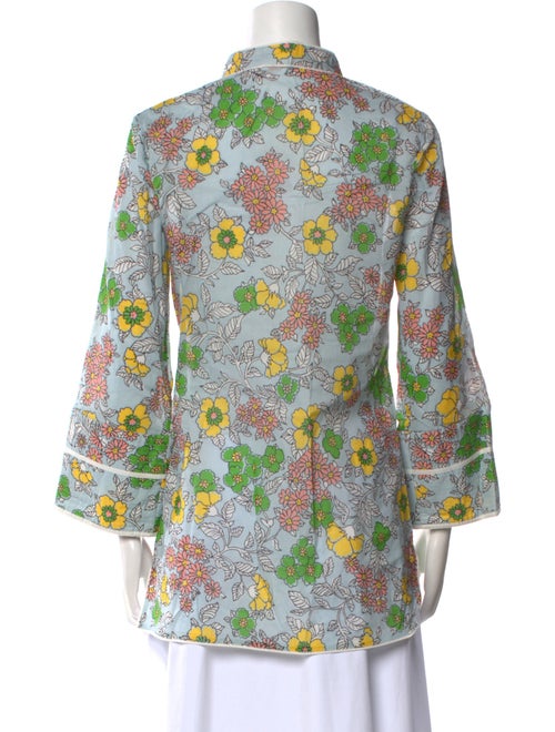 Tory Burch Floral Print V-Neck Tunic